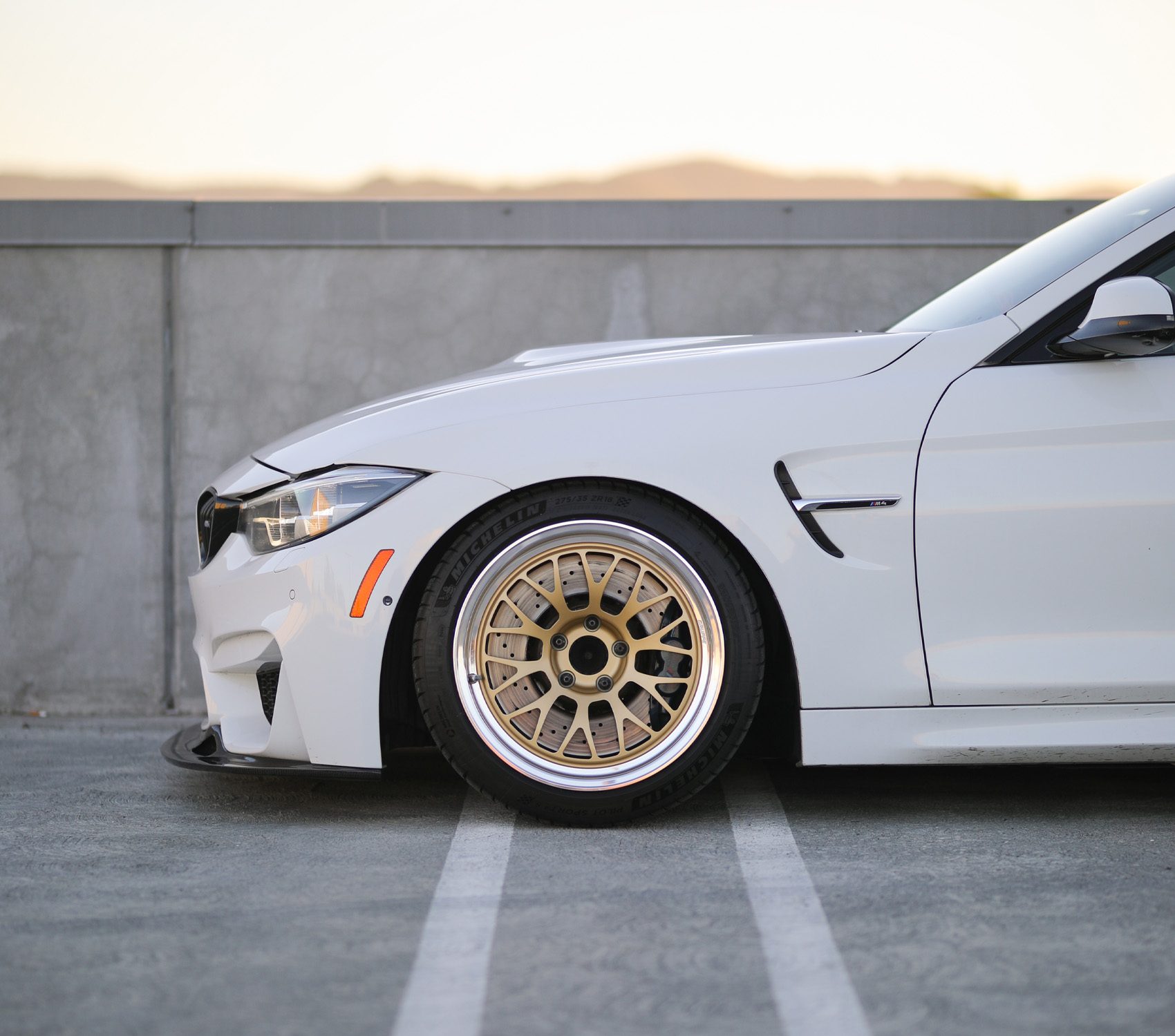 BMW F82 M4 running CS10R wheels in Race Gold with Michelin Pilot Sport 4S
